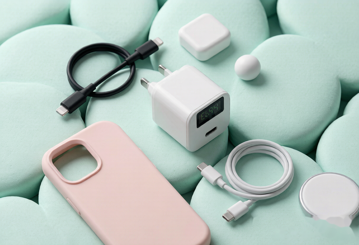 SUNZEN product lineup — chargers, cables, and iPhone cases